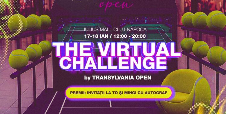 Participă la competiția de tenis virtual din Iulius Mall și câștigă o invitație dublă la Transylvania Open!