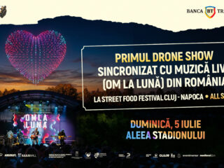 Show de drone sincronizat cu muzică live, în premieră națională, duminică, la Street FOOD Festival Cluj-Napoca