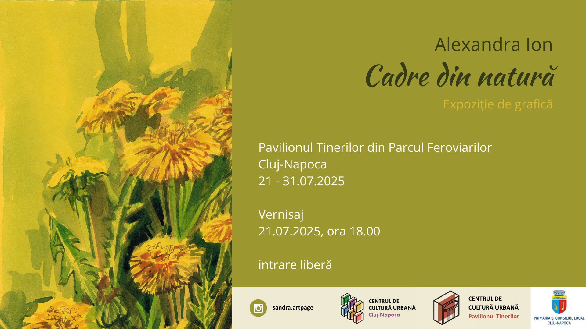 Cadre din natură – expoziție de grafică – Afiș