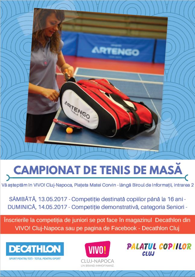 Campionat de tenis de masă la VIVO! ClujNapoca