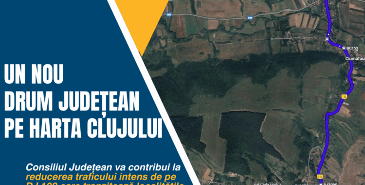 Un nou drum județean pe harta Clujului. Va contribui la reducerea traficului intens de pe DJ 109 Răscruci - Borșa - Vultureni - Așchileu Mare - Așchileu Mic