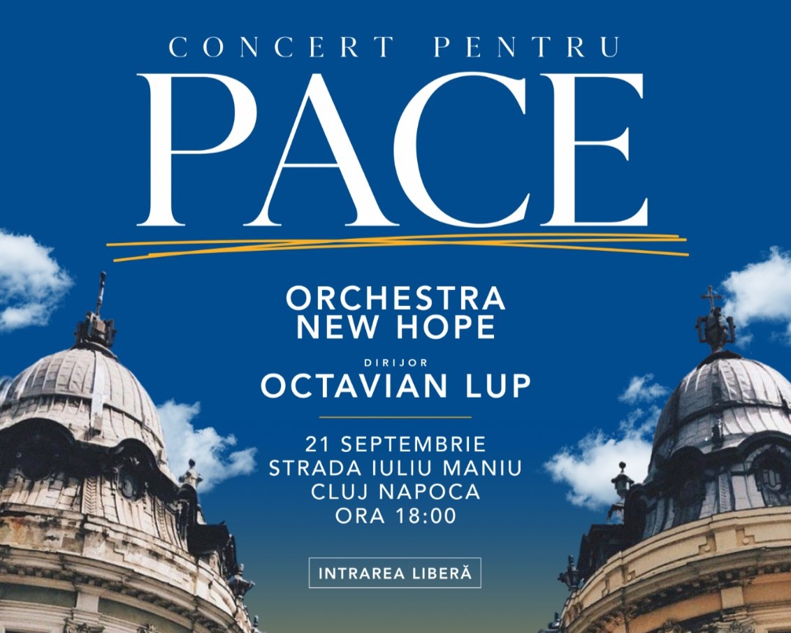 Orchestra New Hope aduce „Concert pentru Pace” pe Strada în Oglindă din Cluj-Napoca, de Ziua Internațională a Păcii