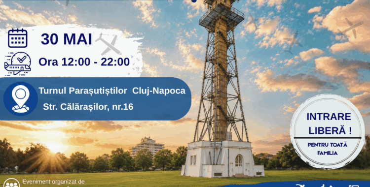 „Curajul se învață” – eveniment dedicat copiilor, tinerilor și comunității, organizat la Turnul Parașutiștilor din Cluj-Napoca