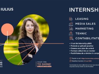 „Rising Stars at IULIUS”, internship-ul anual al companiei, a început: 25 de locuri în cinci domenii, patru orașe și oportunitatea de a te alătura unui top developer din România