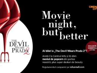Unul dintre cele mai așteptate filme ale anului se vede la Iulius Mall Cluj și îți aduce și beneficii: „Diavolul se îmbracă de la Prada 2” rulează la Cinema City