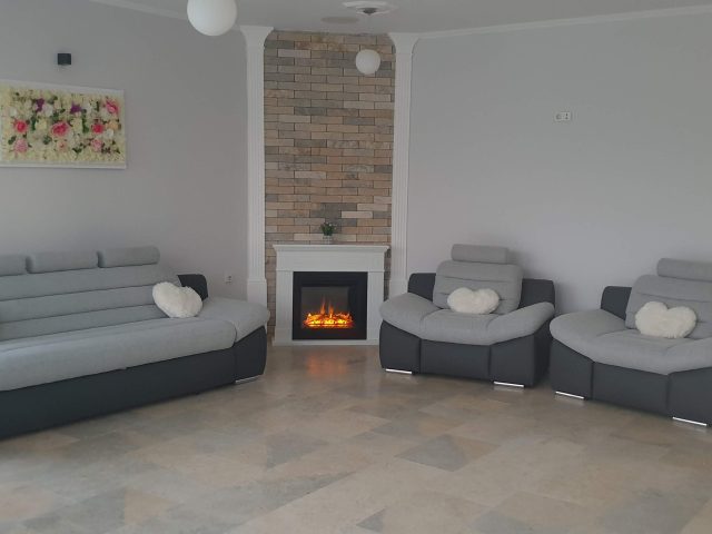 Pensiunea Adanis Confort din Râșca - Living - Șemineu