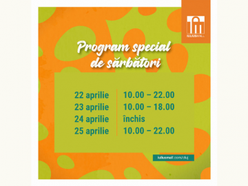 Pregătește-te pentru un Paște fericit la Iulius Mall Cluj! Află programul special de sărbători al magazinelor și restaurantelor