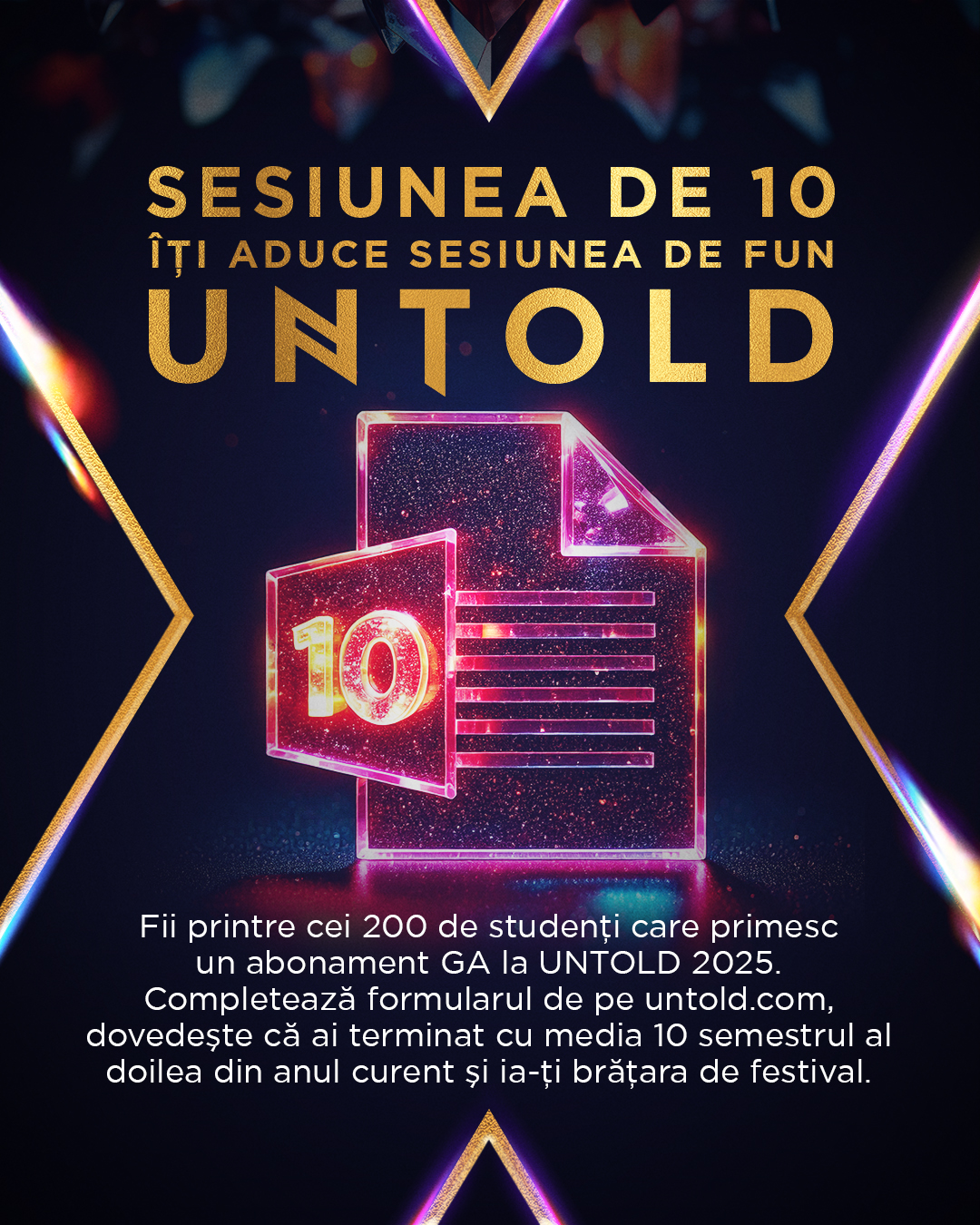 Student de 10 la UNTOLD 2025