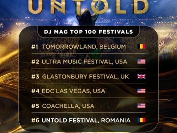 UNTOLD se află în top 3 festivaluri din Europa, alături de Tomorrowland și Glastonbury