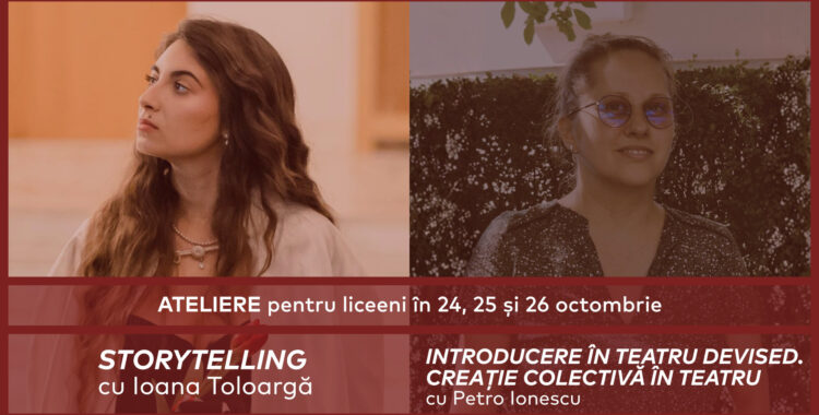 Ateliere gratuite de storytelling și practici colaborative în teatru, dedicate liceenilor din cartierul Iris