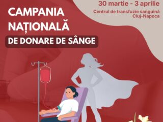 Campanie de donare de sânge „Eroii donează. Tu?”. Clujenii, invitați să salveze vieți între 30 martie – 3 aprilie