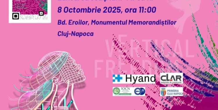 Sculptura interactivă „Fir cu fir”, simbol al speranței pentru femeile cu cancer la sân, lansată la Cluj-Napoca