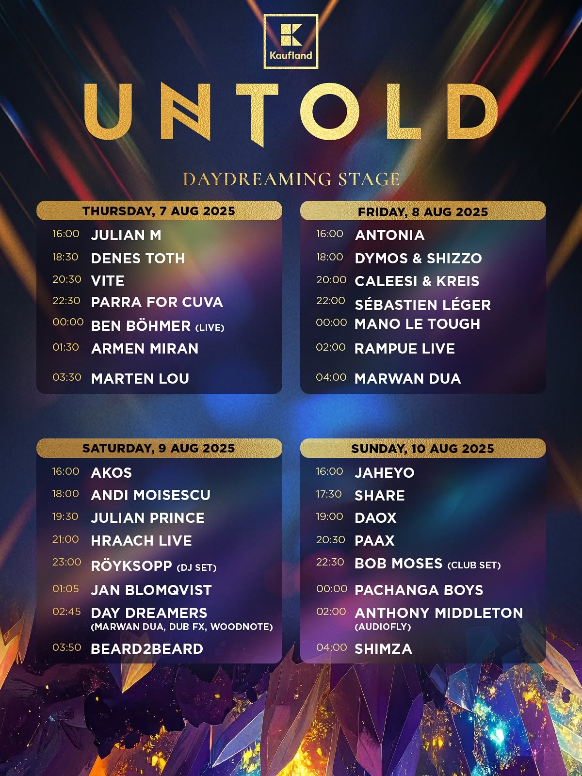 program daydreaming stage untold x