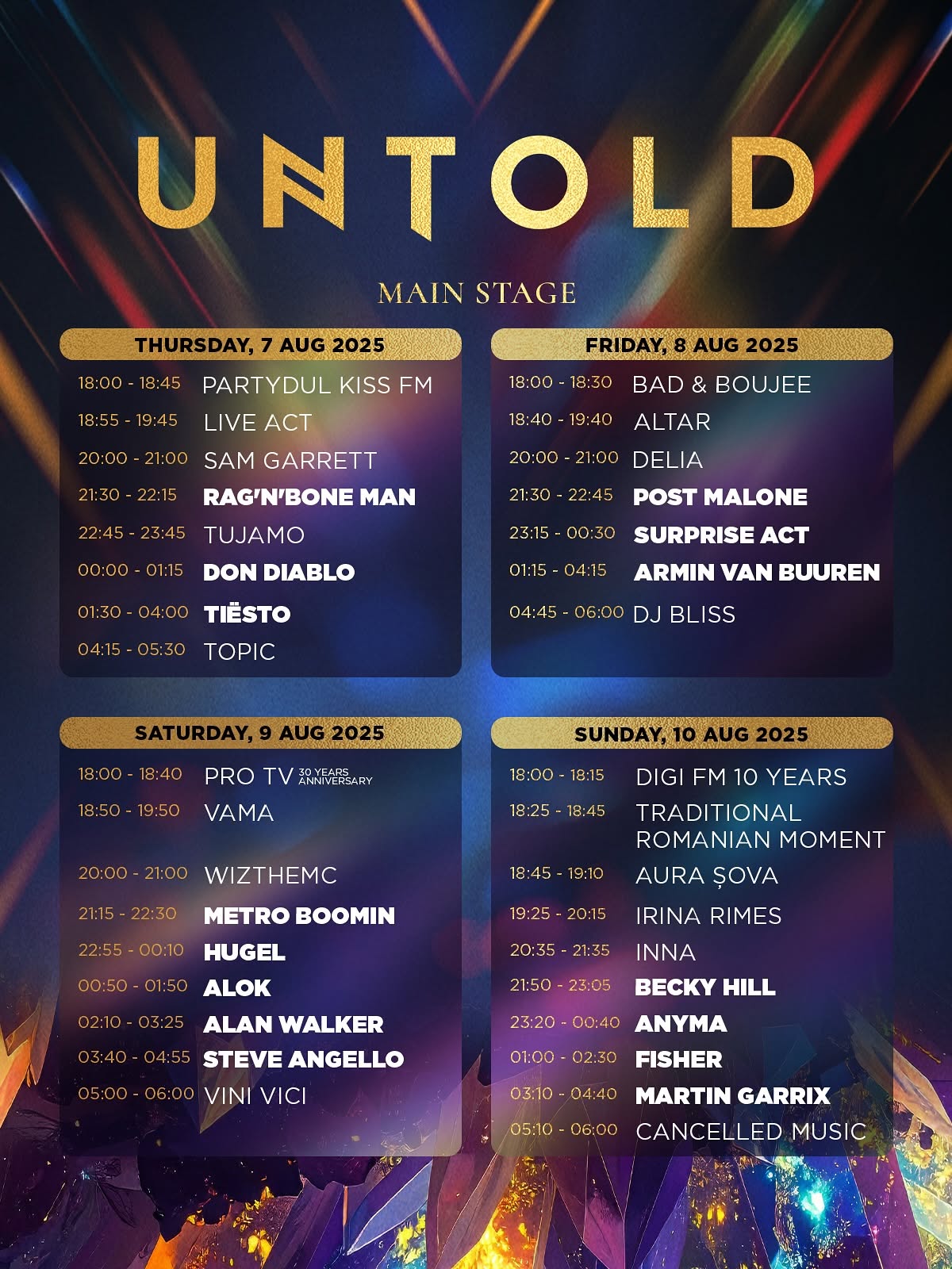program main stage untold x